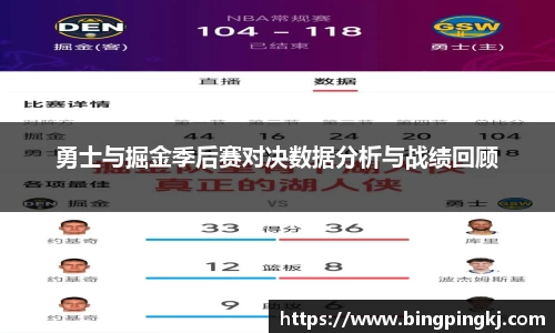 勇士与掘金季后赛对决数据分析与战绩回顾